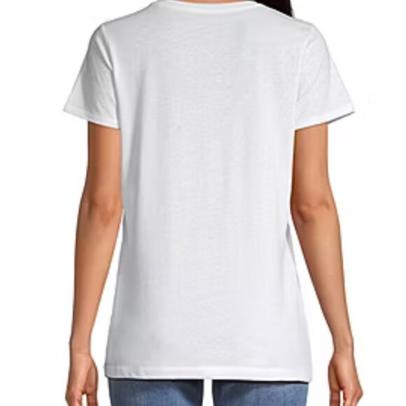 NEW! St Johns Bay lemons T-Shirt Plus 1X Cotton Blend White Round Neck Short Sle - Picture 7 of 11